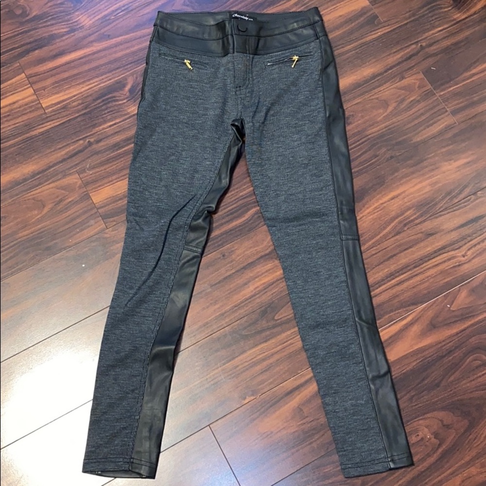 Black leather pants